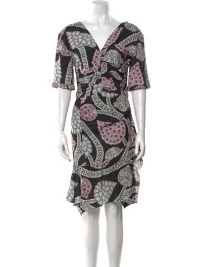 Pre-owned Isabel Marant Paisley Print Knee-length Dress W/ Tags In Black