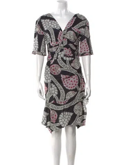 Pre-owned Isabel Marant Paisley Print Knee-length Dress W/ Tags In Black