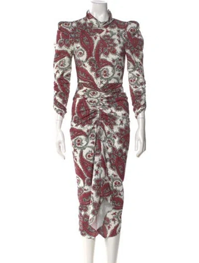 Pre-owned Isabel Marant Paisley Print Long Dress In Multi
