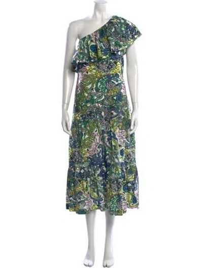 Pre-owned Isabel Marant Paisley Print Midi Length Dress In Green