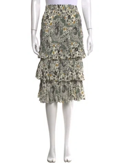 Pre-owned Isabel Marant Paisley Print Midi Length Skirt In Neutral