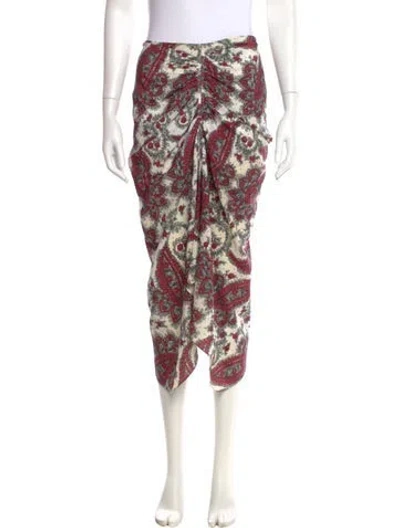 Pre-owned Isabel Marant Paisley Print Midi Length Skirt In Red