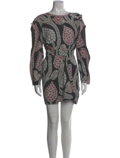 Pre-owned Isabel Marant Paisley Print Mini Dress In Black