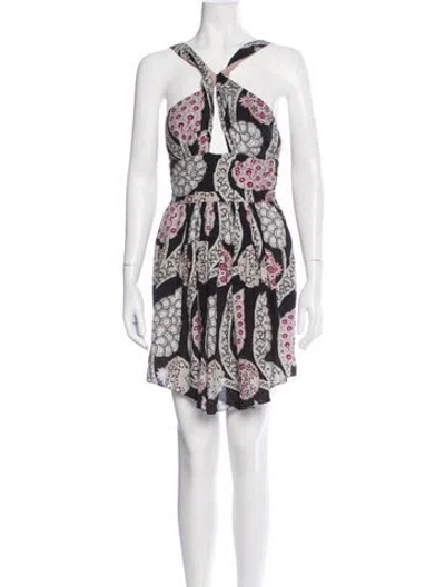 Pre-owned Isabel Marant Paisley Print Mini Dress In Green