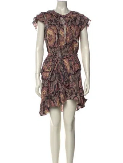 Pre-owned Isabel Marant Paisley Print Mini Dress In Multi