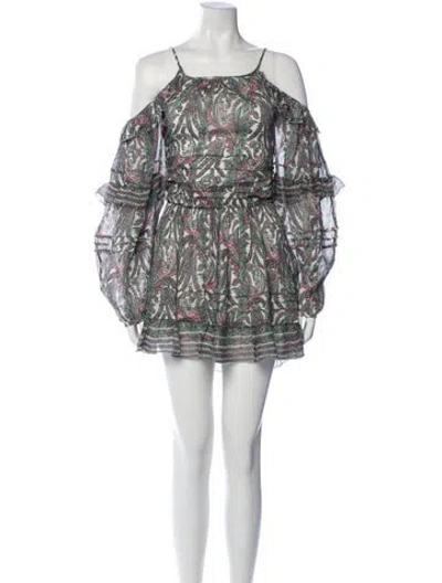 Pre-owned Isabel Marant Paisley Print Mini Dress In Multi