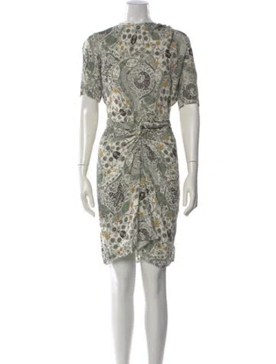 Pre-owned Isabel Marant Paisley Print Mini Dress In Neutral