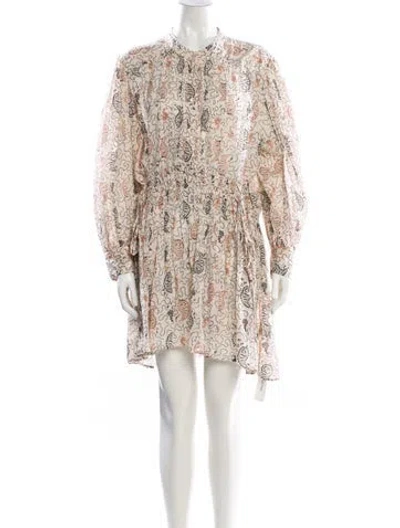 Pre-owned Isabel Marant Paisley Print Mini Dress In Neutrals