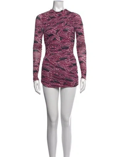 Pre-owned Isabel Marant Paisley Print Mini Dress In Purple