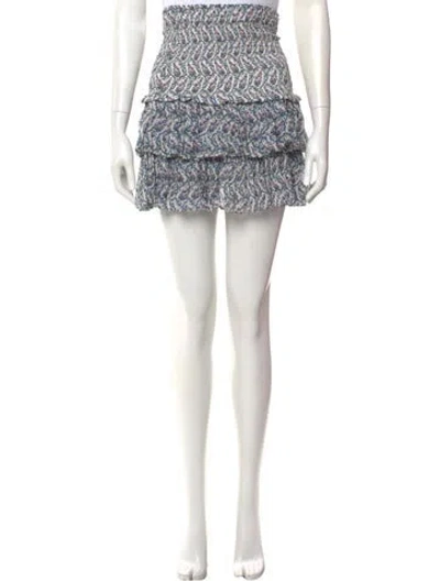 Pre-owned Isabel Marant Paisley Print Mini Skirt In Blue