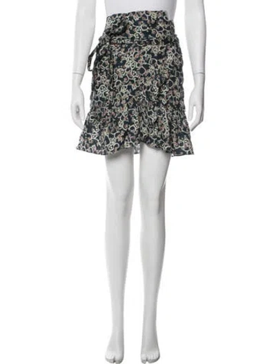 Pre-owned Isabel Marant Paisley Print Mini Skirt In Brown