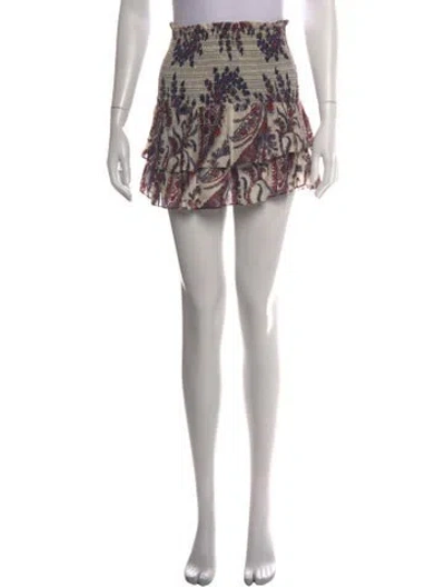Pre-owned Isabel Marant Paisley Print Mini Skirt In Neutrals