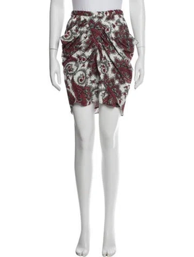 Pre-owned Isabel Marant Paisley Print Mini Skirt W/ Tags In Blue
