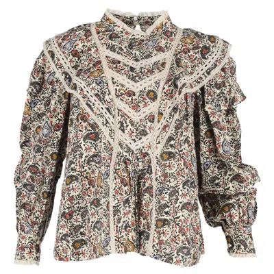 Isabel Marant Paisley Print Reign Blouse In Multicolor Cotton