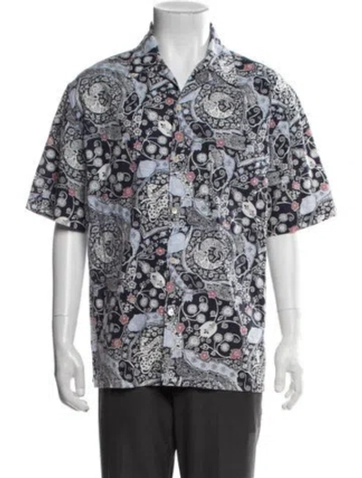 Pre-owned Isabel Marant Paisley Print Short Sleeve Shirt In Black