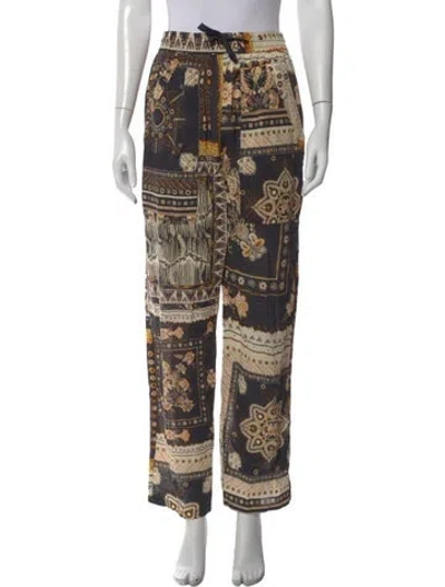 Pre-owned Isabel Marant Paisley Print Wide Leg Pants In Neutral