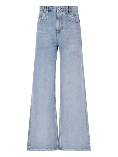 Isabel Marant Palazzo Jeans In Light Blue