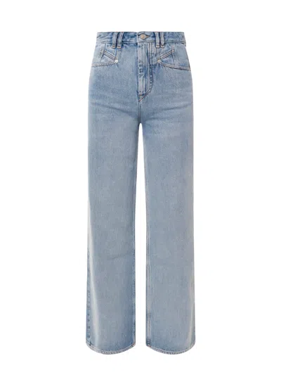 Isabel Marant Palazzo Jeans In Light Blue