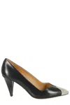 Isabel Marant Palda Black Pumps With Metallic Toe Cap