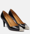 Isabel Marant Palda Black Pumps With Metallic Toe Cap In Black