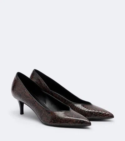 Isabel Marant Pamely Snake-effect Leather Pumps In Brown