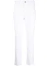 Isabel Marant Panelled Skinny-cut Jeans In Weiss