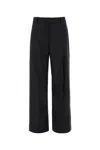 Isabel Marant 'romina' Grey High Waist Pants With Check Motif In Anthracite