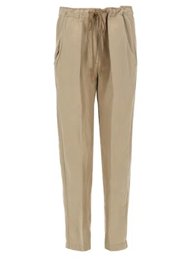 Isabel Marant Sharony Tapered Leg Cuffed Hem Trousers Pants In Neutral