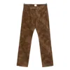 Isabel Marant Straight Leg Leather Trousers With Belt Loops In Brown