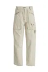 Isabel Marant Melange Sand Cotton Blend Paciane Pant In Neutral