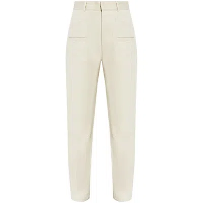 Isabel Marant Casual Cotton Blend Trousers Five Pockets In White