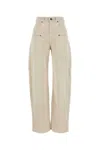 Isabel Marant Beryl High Rise Wide Pants In Beige O Tan