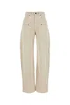 Isabel Marant Beryl High Rise Wide Pants In Beige O Tan