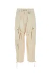 Isabel Marant Cargo Trousers Gold-tone Stud Embellishment In Beige O Tan