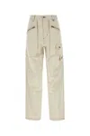 Isabel Marant Wide-leg Cotton And Hemp Trousers With Multiple Pockets In Beige O Tan