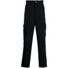 Isabel Marant Cotton Carrot Fit Pants With Belt Loops In Black
