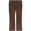 Isabel Marant Vanel Lace-up Suede Straight-leg Pants In Brown