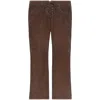 Isabel Marant Vanel Lace-up Suede Straight-leg Pants In Brown