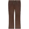 Isabel Marant Vanel Lace-up Suede Straight-leg Pants In Brown