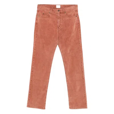 Isabel Marant Straight-leg Corduroy Pants With Textured Finish In Brown