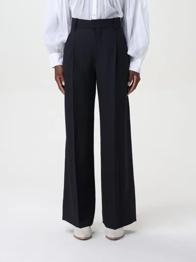 Isabel Marant Embroidered Wool Blend Lisetta Pant In Black
