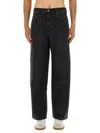 Isabel Marant Five-pocket Belt Loop Stitched Trousers In Blue
