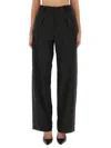 Isabel Marant Embroidered Wool Blend Lisetta Pant In Black