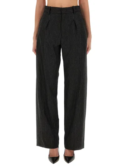 Isabel Marant Embroidered Wool Blend Lisetta Pant In Black
