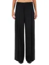 Isabel Marant 'romina' Grey High Waist Pants With Check Motif In Black