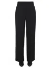 Isabel Marant Trousers With Belt Loops And Satin Trim In Black