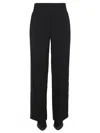 Isabel Marant Trousers With Belt Loops And Satin Trim In Black