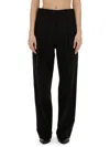 Isabel Marant High Waist Wide Leg Trousers With Button Detail In Black