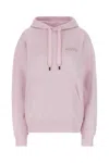 Isabel Marant Oversize Cotton Blend Sweatshirt With Drawstring Hood In 40lk