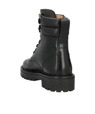 Isabel Marant Patent Lace-up Ankle Boots In Black